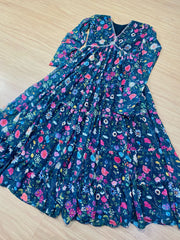 Fusing of ethinic and modern style, our stylish floral colorful dress