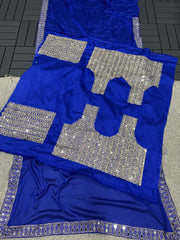 Festive Wear Rangoli Silk Blue Color Saree