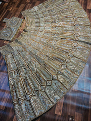 Classic Malai Silk Brown Color Bridal Lehenga Choli