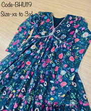 Fusing of ethinic and modern style, our stylish floral colorful dress