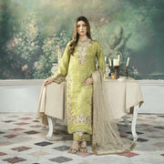 Stunning Sequence Work Perrot Color Palazzo Suit