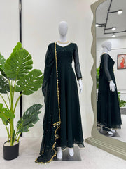 Precious Teal Green Color antalkali Gown