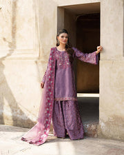 Function Wear Sequence Work Lavender Color Sharara Suit